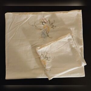 Embroidered Floral Pillowcases